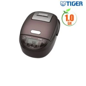 Nồi cơm cao tần áp suất Tiger 1.0L JPK-W10W, 1100W, lòng nồi dày phủ 5 lớp men gốm chống dính, 21 chế độ nấu, nâu
