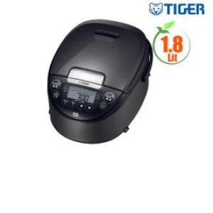 Nồi cơm cao tần Tiger 1.8L JPW-G18W, 1206W, lòng nồi dày phủ 3 lớp men gốm chống dính, đen