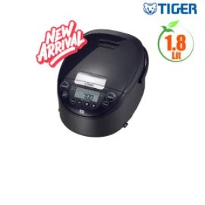 Nồi cơm cao tần Tiger 1.8L JPW-H18V, 1206W, lòng nồi dày phủ 3 lớp men gốm chống dính, đen