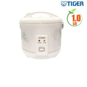 Nồi cơm điện nắp gài Tiger 1.0L JNP-1000, 518W, nút ấn, men chống dính cao cấp, trắng hồng