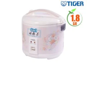 Nồi cơm điện nắp gài Tiger 1.8L JNP-1803, 667W, nút ấn, men chống dính cao cấp, trắng hồng