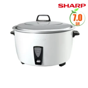 Nồi cơm điện Sharp 7L KSH-D77V- 2000 W,nắp rời, trắng, nhôm cao cấp