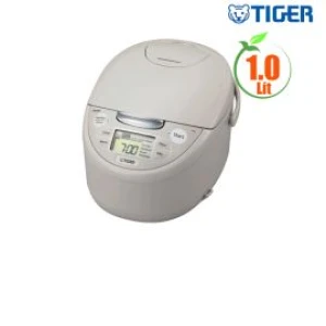 Nồi cơm điện tử Tiger 1.0L JAX-R10W, 641W, lòng nồi dày 1,5mm, 9 chế độ nấu, trắng