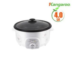 Nồi lẩu điện Kangaroo KG40EH2 4L, 1300W, sơn tĩnh điện, núm xoay