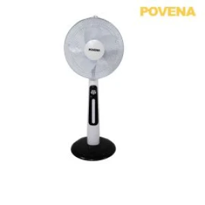 Quạt tích điện POVENA PVN-5616, 32W, 9 tốc độ gió, sử dụng 2 chế độ AC và DC