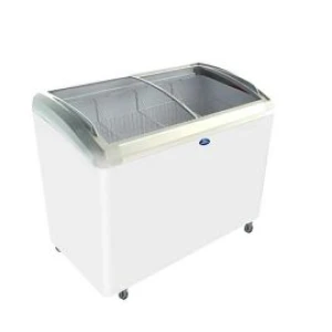 Tủ đông kính cong Sanden intercool SNC-0355, 330L, 1 ngăn đông, 1220x695x920, Gas R290,