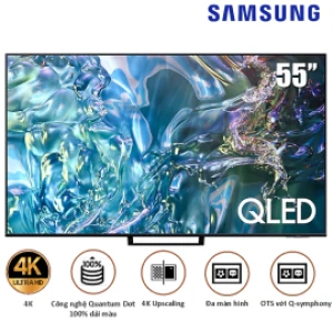TV Samsung 55-inch Q60D - QLED 4K, chip Quantum lite 4K, AirSlim 27mm ( Model 2024 - NEW)