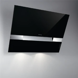 Máy hút mùi áp tường Malloca KITE Black-K200B / Ngang 80cm, kiểu vát chữ A, kính đen