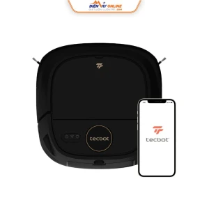 TECBOT M1 màu đen – Robot tự giặt giẻ hút bụi lau nhà 4 trong 1 bản quốc tế