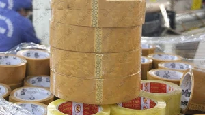 Hanopro Băng dính dán thùng OPP M50x47mmx100Y