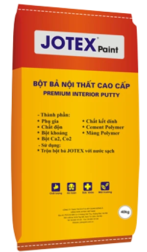 Jotex Bột bả nội thất cao cấp INTERIOR (40kg)