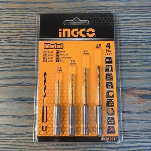 BỘ 4 MŨI KHOAN KIM LOẠI HSS 1.5-3MM INGCO AKD1402 - HÀNG CHÍNH HÃNG