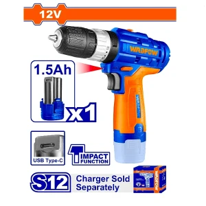 MÁY KHOAN BÚA DÙNG PIN 12V (KÈM 1 PIN 1.5AH, KHÔNG KÈM DÂY & ĐẦU SẠC) WCDS540 WADFOW - HÀNG CHÍNH HÃNG