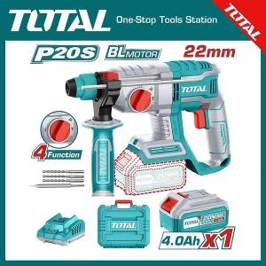MÁY KHOAN ĐỤC DÙNG PIN 20V (1 pin 4.0Ah sạc) TOTAL TRHLI202081 - HÀNG CHÍNH HÃNG
