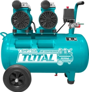 MÁY NÉN KHÍ KHÔNG DẦU 2 600W (2 0.8HP) 50L TOTAL TCS2150502T - HÀNG CHÍNH HÃNG