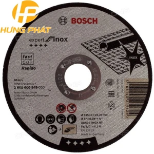 Đá cắt Bosch 2608600549 125x1x22.2mm (Inox)