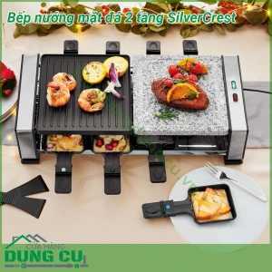 Bếp nướng mặt đá chống dính 2 tầng SilverCrest