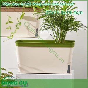 Chậu nhựa tự tưới thông minh hình chữ nhật