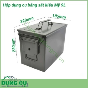 Hộp dụng cụ bằng sắt kiểu Mỹ 9L