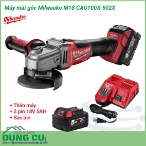 Máy mài góc Milwaukee M18 CAG100X-502X Trọn Bộ