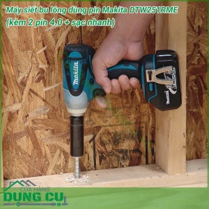 Máy siết bu lông dùng pin Makita DTW251RME (kèm 2 pin 4.0 sạc nhanh)