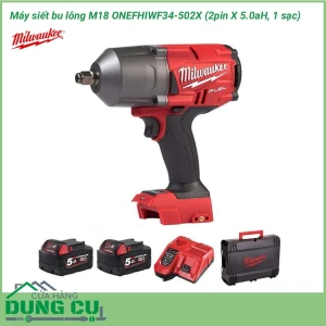 Máy siết bu lông Milwaukee M18 ONEFHIWF34-502X Trọn Bộ