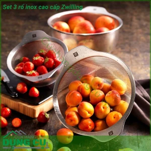 Set 3 rổ inox cao cấp Zwilling