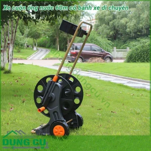 Xe cuộn ống nước 60m có bánh xe di chuyển