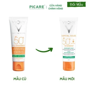 Kem Chống Nắng Kiềm Dầu Vichy Capital Soleil Mattifying 3in1 SPF50 50ml