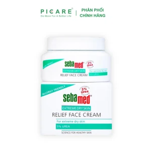 Kem dưỡng ẩm dành cho da chàm, vảy nến, da khô - Sebamed Extreme Dry Skin Relief Face Cream 5% Urea - 50ml