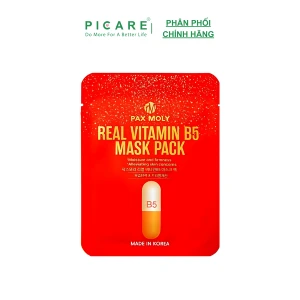 Mặt nạ cấp ẩm, phục hồi da và làm dịu da bị kích ứng PAX MOLY Real Vitamin B5 Mask Pack (25ml)