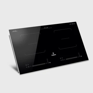 Bếp từ đôi Kalpen CK-1666 4000W kính viền nhôm khung Inox