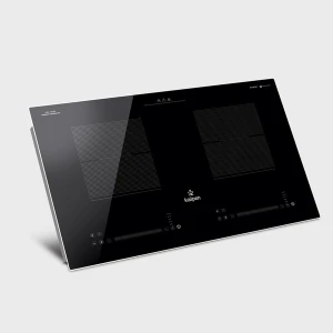 Bếp từ đôi Kalpen ICK-1669 4000W kính viền nhôm khung Inox