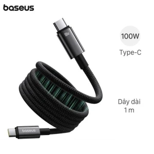 Cáp sạc nhanh Type-C - Type-C 100W 1m Baseus Tungsten Gold Magnetic CB000097