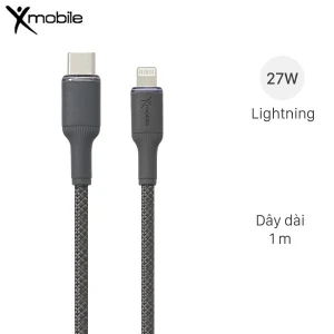 Cáp sạc nhanh và truyền dữ liệu Type-C - Lightning 27W 1m Xmobile L2320