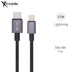 Cáp sạc nhanh và truyền dữ liệu Type-C - Lightning 27W 1m Xmobile LCL-04