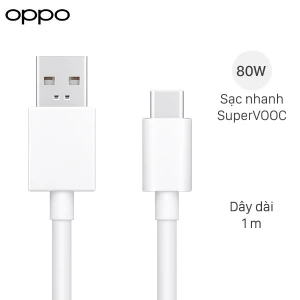 Cáp sạc nhanh và truyền dữ liệu USB-A - Type-C 80W 1m OPPO DL129