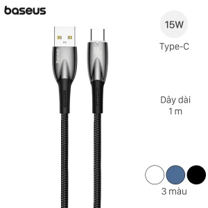 Cáp sạc và truyền dữ liệu USB-A - Type-C 15W 1m Baseus Glimmer CB000024