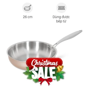 Chảo inox nguyên khối sâu đáy từ 26 cm Green Cook GCP245-26IH