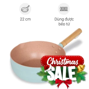 Chảo nhôm sâu chống dính đáy từ 22 cm Delites RLN-5022