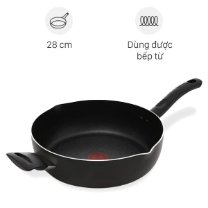 Chảo nhôm sâu chống dính đáy từ 28 cm Tefal Only Cook G1646695