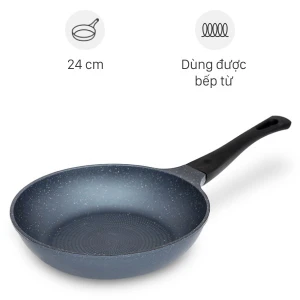 Chảo nhôm sâu chống dính vân đá đáy từ 24 cm Supor DuraRock H23102-J24