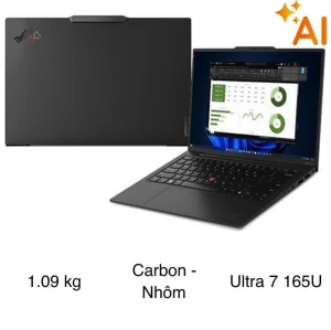 Laptop Lenovo ThinkPad X1 Carbon - 21KC00AGVN (Ultra 7 165U, 64GB, 1TB, 2.8K OLED 120Hz, Win11 Pro)