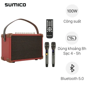Loa karaoke xách tay Sumico BELLA 42 Red 100W