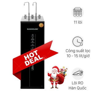 Máy lọc nước RO nóng nguội lạnh Hydrogen Sunhouse UltraPURE SHA76623KL 11 lõi