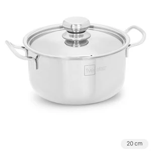 Nồi inox 3 đáy nắp inox 20 cm Fivestar FSN20-SW