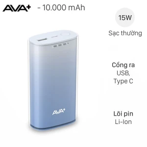 Pin sạc dự phòng 10000mAh Type C 15W AVA+ DS608A
