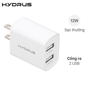 Sạc 2 cổng USB 12W Hydrus ZC102U
