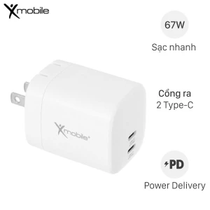 Sạc nhanh 2 cổng Type-C PD 67W Xmobile DS266