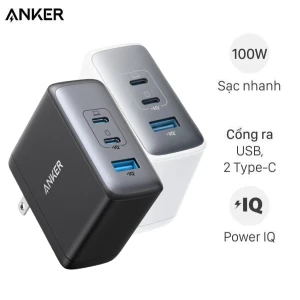 Sạc nhanh 3 cổng USB Type-C 100W Anker A2145